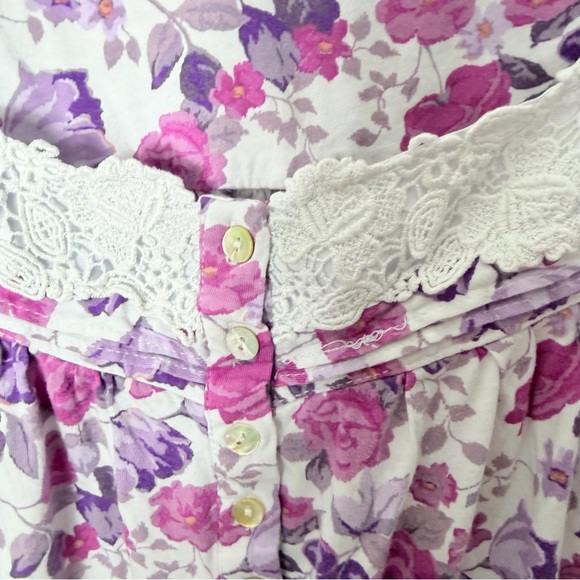 Eileen West Nightgown Floral Cotton Modal Ballet Pajama Size 3X 99 - Picture 4 of 9